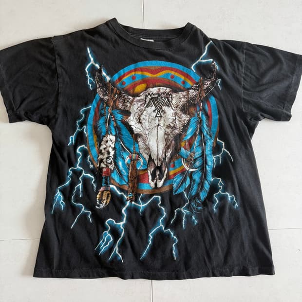 90s American thunder 티셔츠 Xl