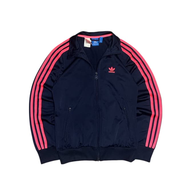 아디다스 파이어버드 네이비 핑크 빅로고 져지