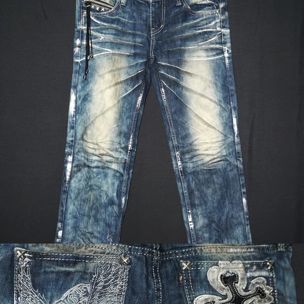 (maraxia) vintage punk washed denim 