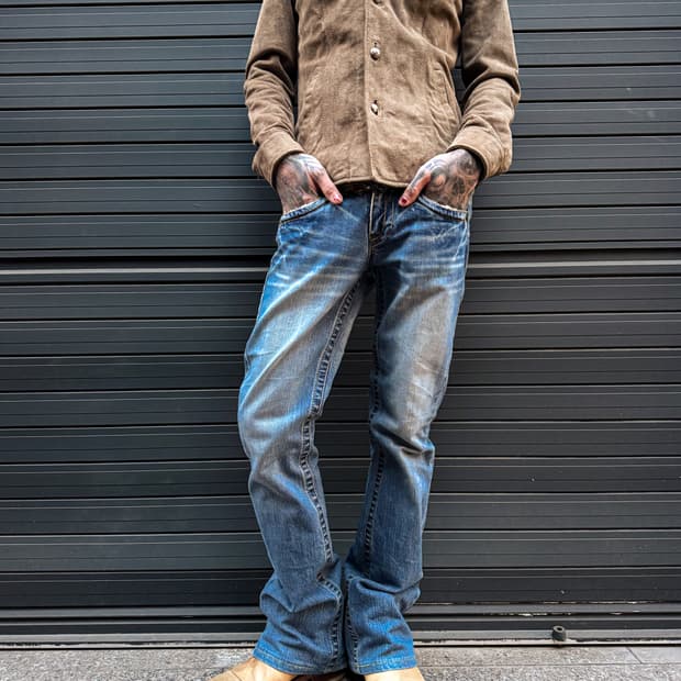 Denim Bootcut Pants