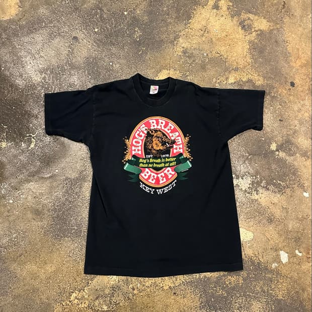 빈티지 90s Hog's Breath Beer 프로모션 티셔츠