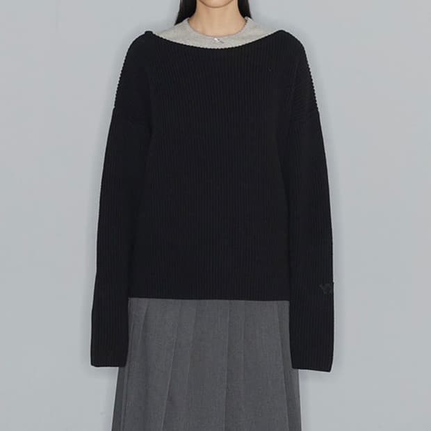 오픈와이와이 back damaged heart pullover