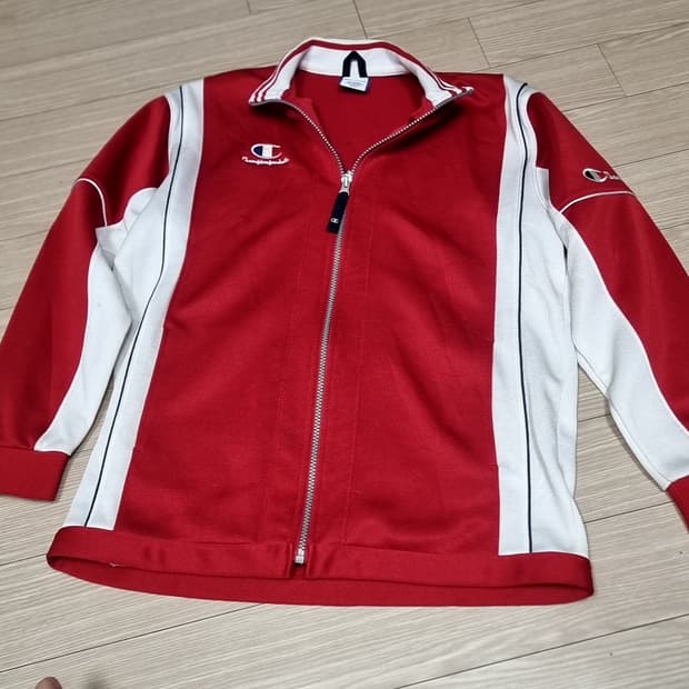 일본제 챔피온 레드 화이트 트랙 자켓(95)