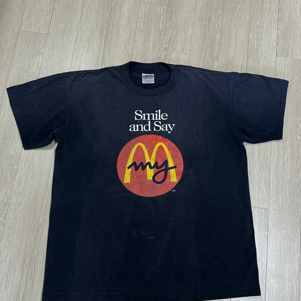 90s Oneita 싱글 스티치 맥도날드 티셔츠 (XL)