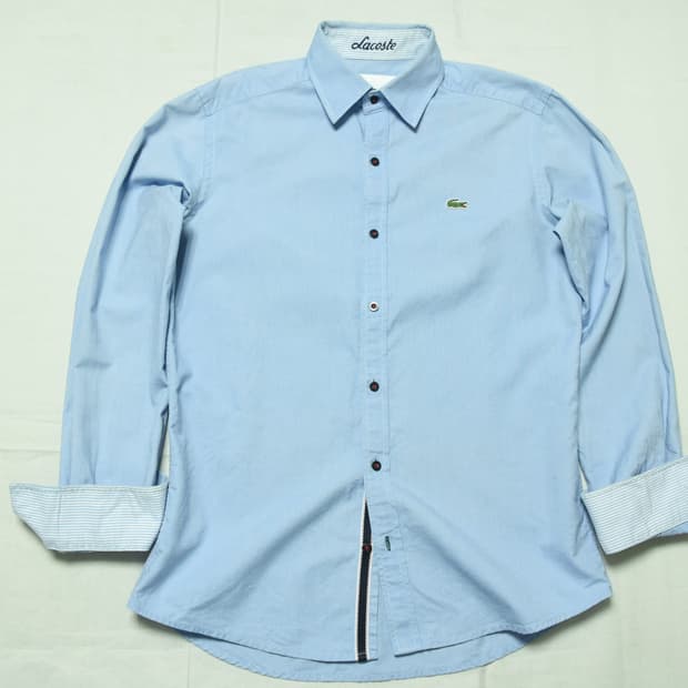 라코스테 남성 하늘색 셔츠 95