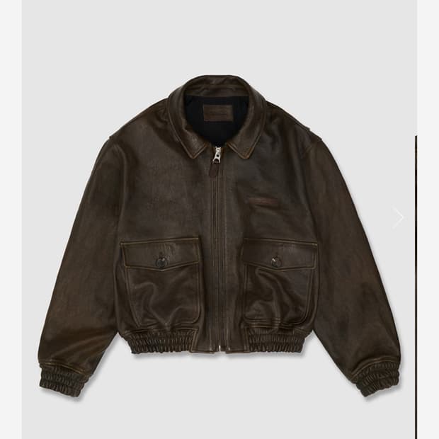 얼바닉30 A-2 레더 자켓 브라운