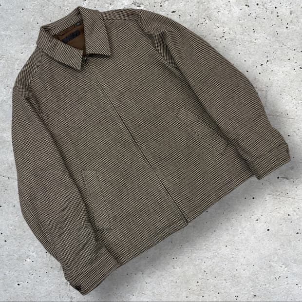 [XL] 유니클로 브라운 하운드투스 패턴 자켓 D75