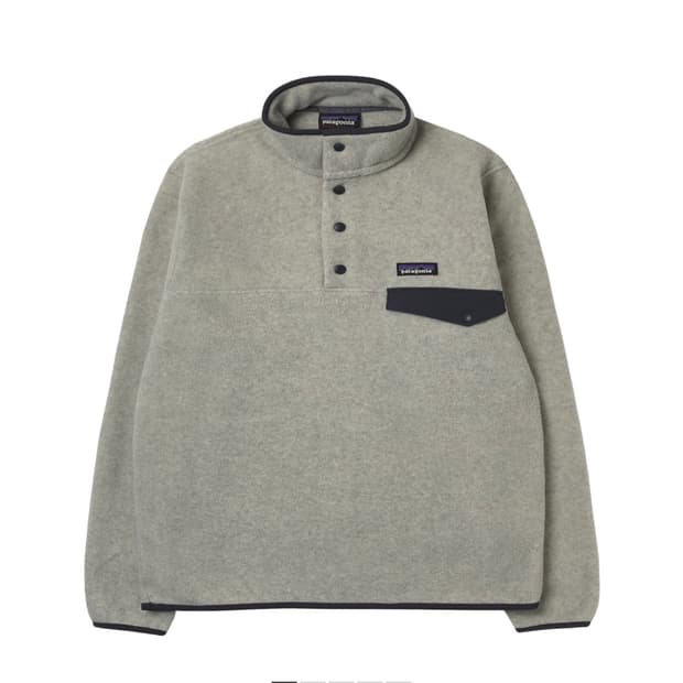 파타고니아 라이트웨이트 신칠라 스냅-T 플리스 풀오버 오트밀 헤더/스몰더