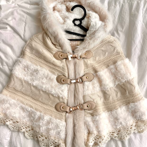 빈티지 시크릿허니 케이프 니트 러블리 갸루