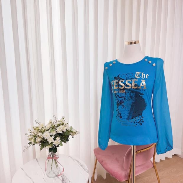 [택새상품] YESSEA 예쎄 프린팅 퍼프 블라우스