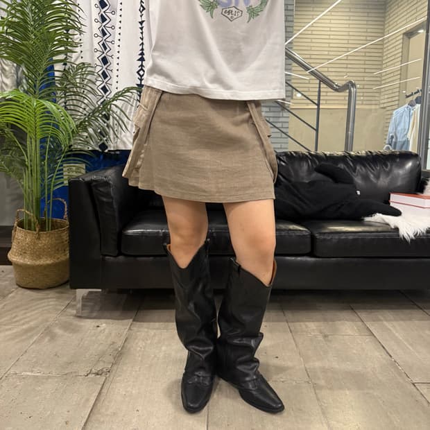 Vintage ๋ฉ๋นต ๋ฏธ๋ ์ค์ปคํธ ๋ฒ ์ด์ง