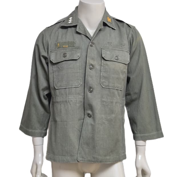 육군 구형 보병 대위 70년대 민무늬 전투복 상의 자켓 (L)