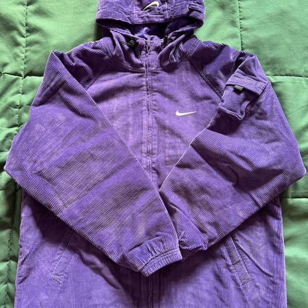 [L] 슈프림 x 나이키 아크 코듀로이 후드 자켓 퍼플