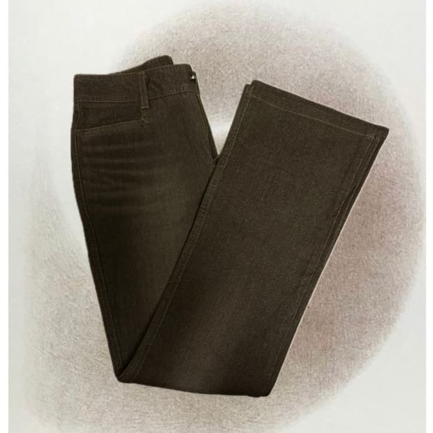 빈티지 브라운 워싱 데님 부츠컷 팬츠