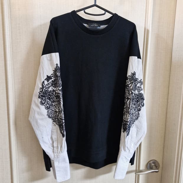 송지오옴므 자수 니트 셔츠 맨투맨 블랙 48