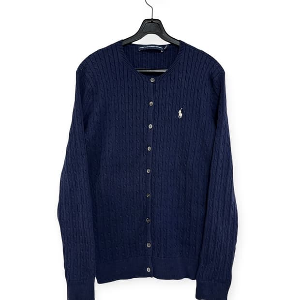 폴로 랄프로렌 네이비 케이블 가디건