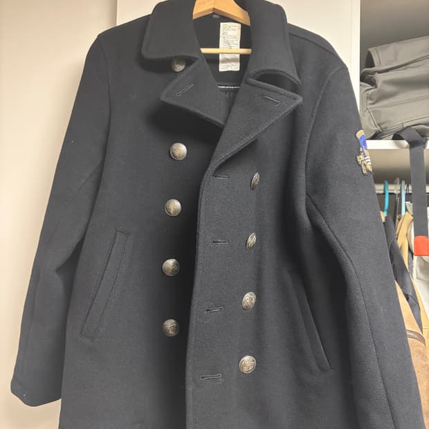 재팬메이드) 더블탭스 은장 피코트 블랙 L 100-103