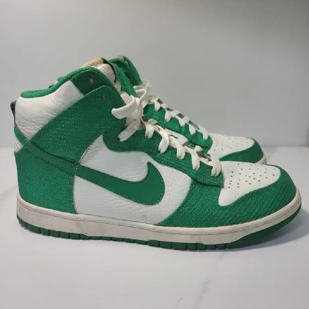 09s 레어 나이키 덩크 하이 럭키 그린 빈티지 270