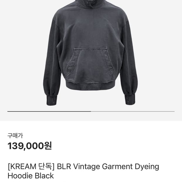 BLRVintage Garment Dyeing Hoodie Black
