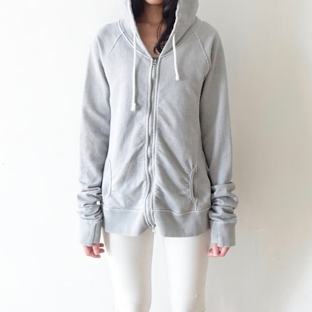 샵페어리 후드집업 washed lily hoodie (grey)