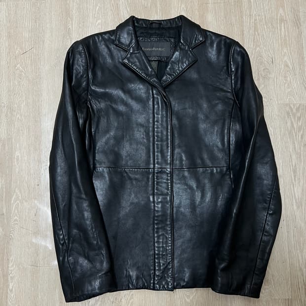 바나나리퍼블릭 천연 양가죽 라이더 가죽자켓 S/90 