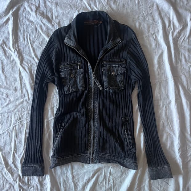 vintage knit zip up