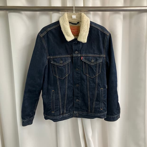 리바이스 양털 쉐르파 트러커 데님 자켓 M