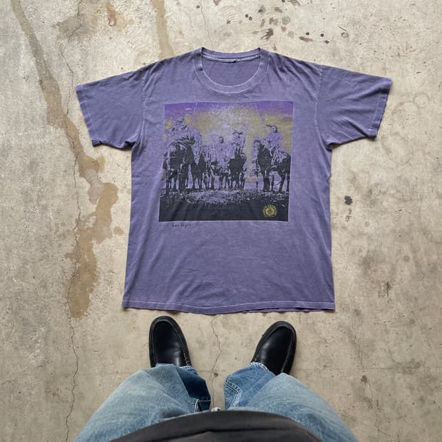 90s Native American Faded Purple T-shirt