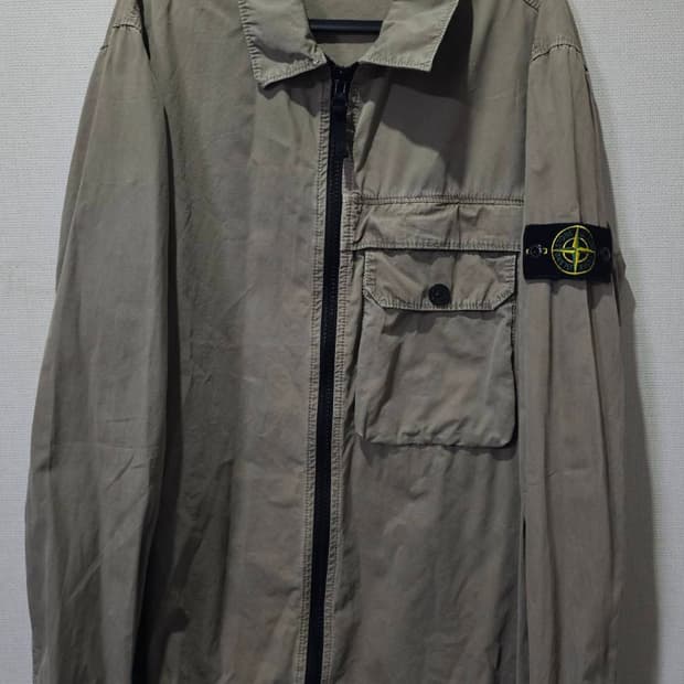 정품 스톤아일랜드 올드이펙트 다크베이지 오버셔츠 105 / XL