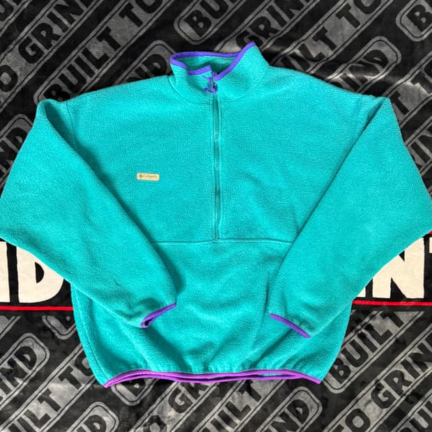 컬럼비아 쿼터 집 플리스 풀오버 민트 퍼플