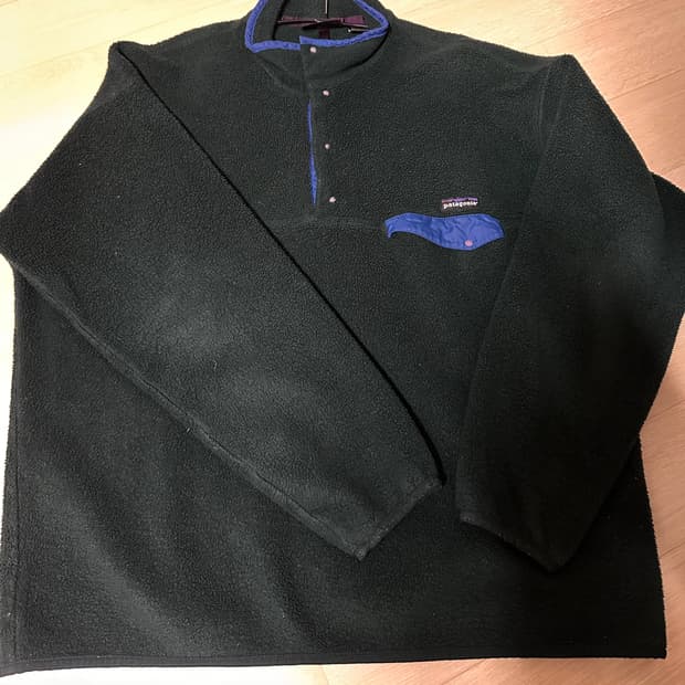 90s 파타고니아 신칠라 스노우리스 그린 눈없산 빈티지