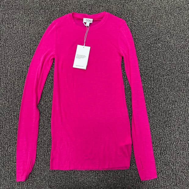 [새상품] COS 코스 여성 긴팔티셔츠 핑크 S