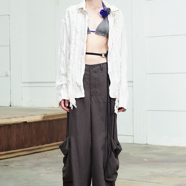 오픈와이와이 open yy 카고 팬츠 챠콜 cargo