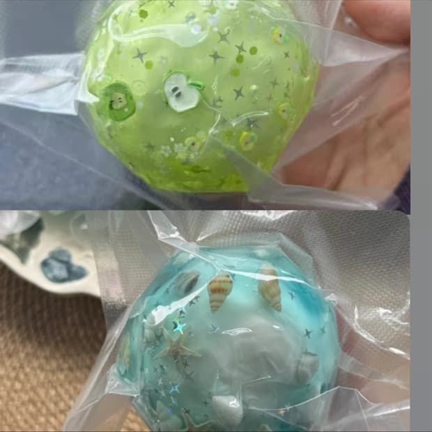 청사과 왁뿌 샤오홍슈 해변왁뿌 새상품 말랑이 크런치 슬랑이사과