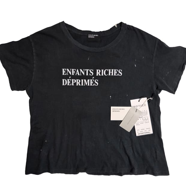 "ENFANTS RICHES DEPRIMES LOGO BLACK T-SH