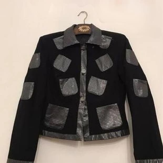 Exte leather pocket jacekt