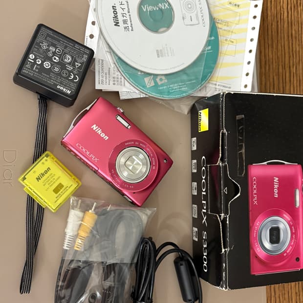 신품급) 니콘 쿨픽스 S3300 핑크 빈티지 디카 