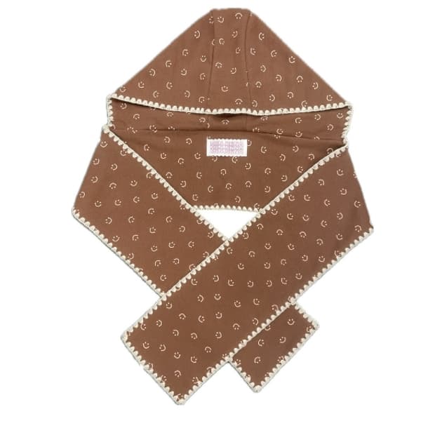 MINJIENA smile hood muffler brown
