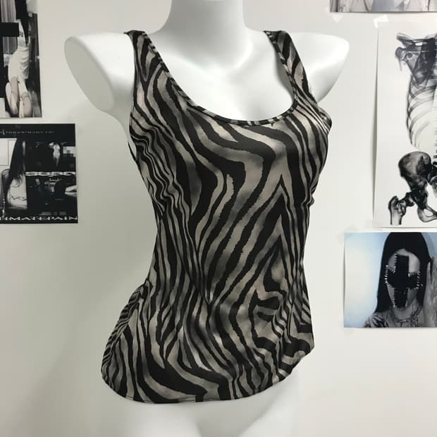 Drapery zebra pattern sleeveless