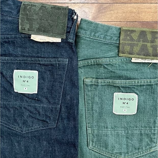 Kaptial indigo no.4 denim pants 몽키 시스코