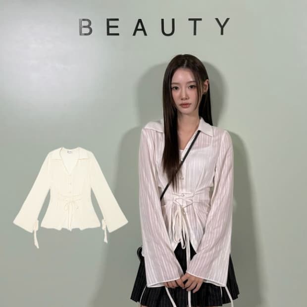 아이토브서울 코르셋 레이스 셔츠 블라우스 (s, 크림)