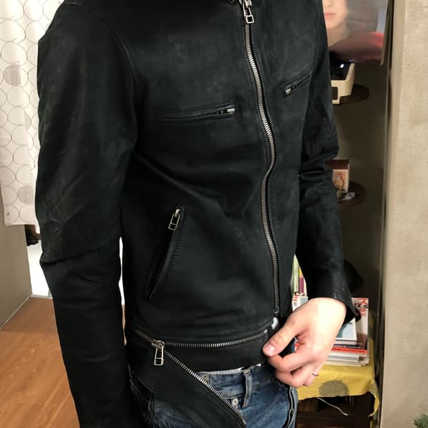 N.Hoolywood 바이커 양가죽 자켓 36