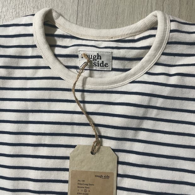 [3] 러프사이드 스트라이프 롱슬리브 네이비