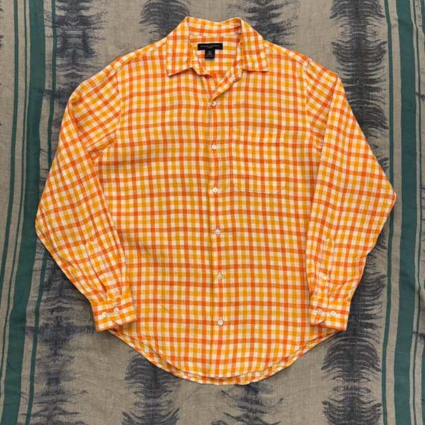 Banana Republic 린넨 체크 셔츠 [M]