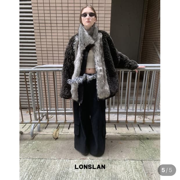 Lonslan 리버시블 점퍼 블랙