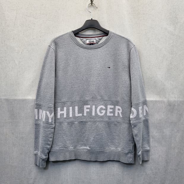 타미힐피거 그레이 맨투맨 티셔츠