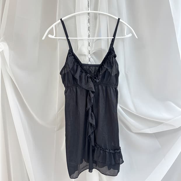 serene frill slip sleeveless
