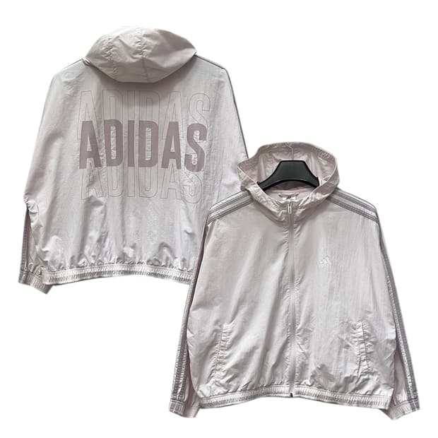 아디다스 에센셜 리피트 로고 루즈핏 바람막이 자켓 S