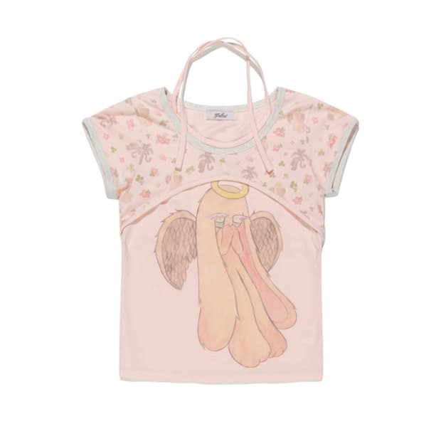 PEHRT Halter Neck Bolero Print T shirt