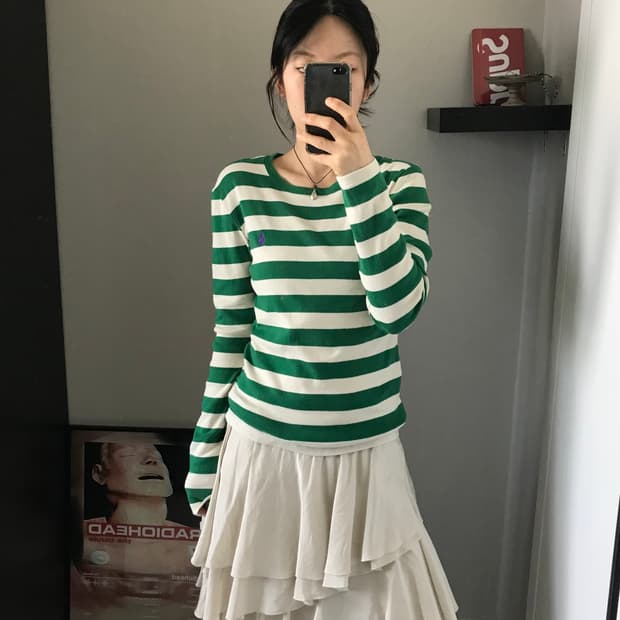 폴로 랄프로렌 포니로고 스트라이프 롱슬리브티